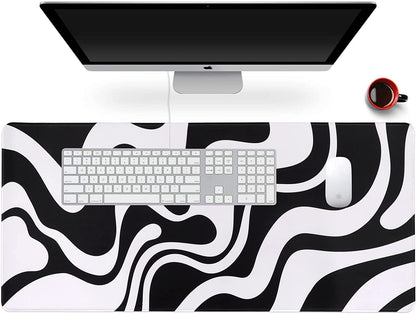 Extended Gaming Mouse Pad - 35.4" x 15.9" XXL Desk Mat with Stitched Edges, Non-Slip Base, and Water-Resistant Surface for Office and Home Use (Abstract Design)