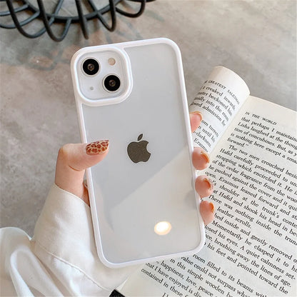 Candy Shockproof Silicone Bumper Phone Case for iPhone 11, 12, 13, 14, 15, 16, 17 Pro Max, XS, XR - Transparent Protective Back Cover