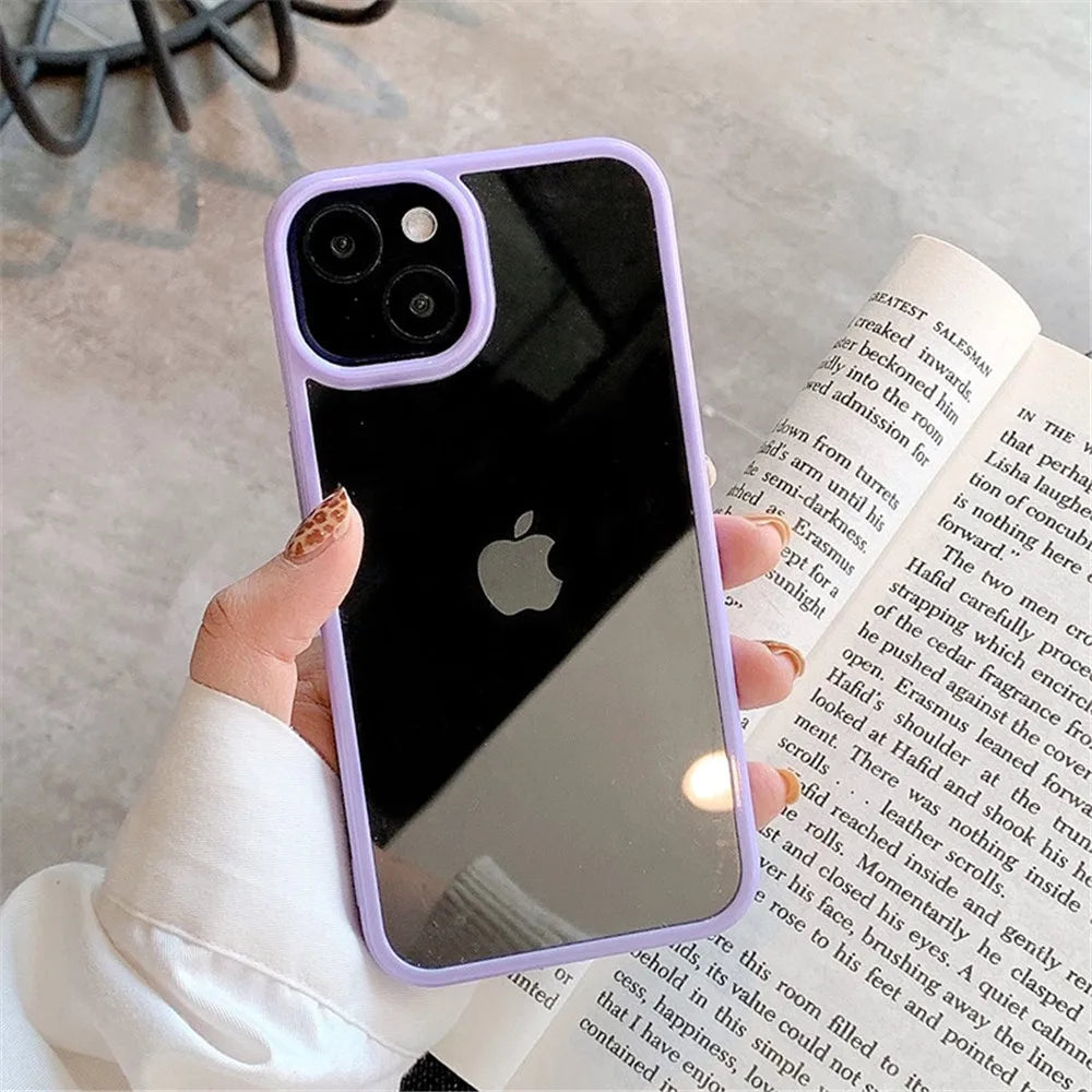 Candy Shockproof Silicone Bumper Phone Case for iPhone 11, 12, 13, 14, 15, 16, 17 Pro Max, XS, XR - Transparent Protective Back Cover